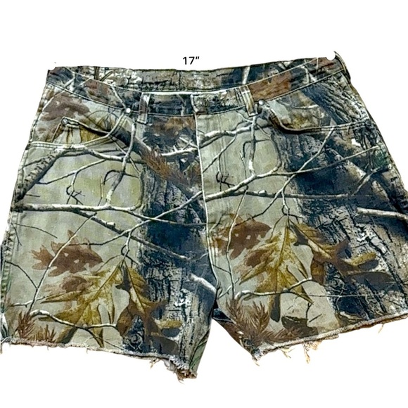 Wrangler Pro Gear Jeans Mens 38” Camo Realtree Hunting Cut Off Shorts - Picture 7 of 8